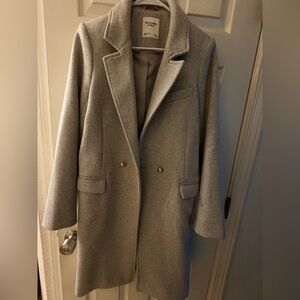 Abercrombie & Fitch Gray Trench Coat